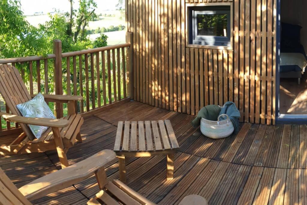 Chalet De Charme Avec Piscine Villa Aurade Exterior photo
